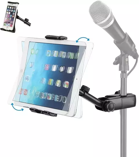 ESTANTE/SUPORTE MÚSICO P/ TABLET PEDESTAL TRIPÉ MICROFONE
