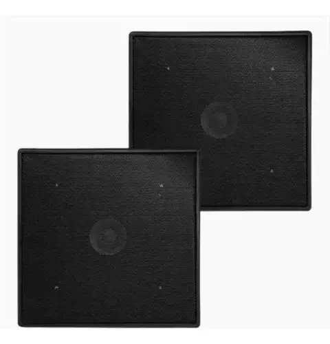 PAR DE ARANDELA PARA SOM AMBIENTE 140W RMS QUADRADA PRETA