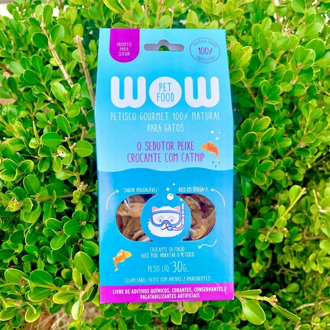 Petisco Natural Gourmet de Peixe com Catnip para Gatos 30g - Wow Pet Food - comprar online