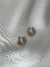 Arete brillante en chapa de oro