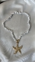 Collar piedra blanca con estrella de mar