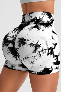 Calza Corta Deportiva Batik Blanca - Seamless Push Up - FemmeFitt - comprar online