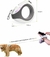 correa para perros retráctil luz led linterna recargable usb