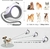 correa para perros retráctil luz led linterna recargable usb - comprar online