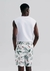 Bermuda Masculina Floral Em Linho