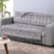 Xale Para Sofá Com Franja Luxor 1 Peça (2,10m x 1,35m) 60% Algodão / 40% Poliéster - Tecido Jacquard - Cinza Geométrico - Alma da Casa - A sua casa com seu jeito único.