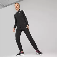 Agasalho Puma Baseball Tricot Suit - Feminino - Preto e Branco