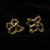 Aros Flores Pequeñas Bronce - tienda online