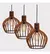 Kit 3 Pendentes Luminarias De Teto De Madeira Cor Marrom. - comprar online