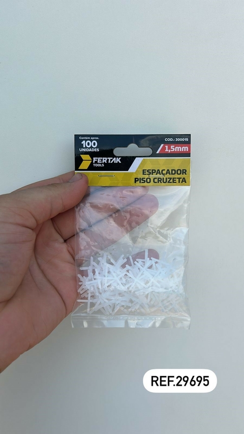 ESPACADOR PISO CRUZETA 1,5MM 100UND FERTAK REF.29695 (I)