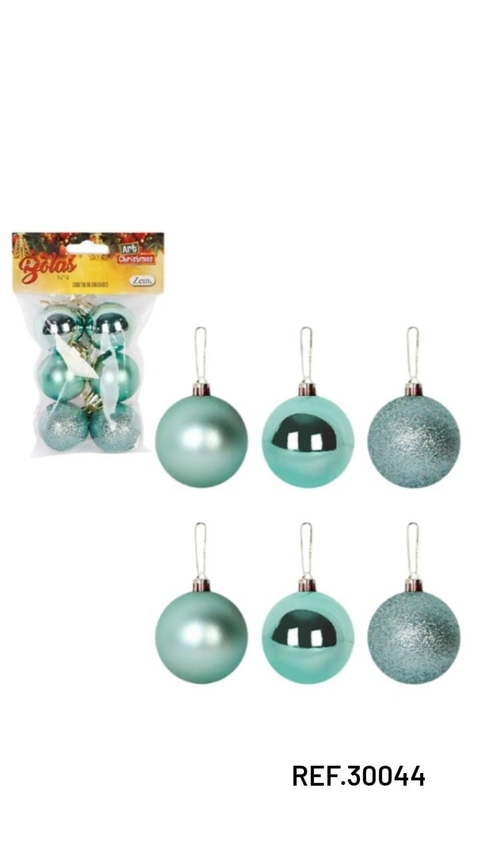 BOLA DE NATAL LISA 4CM 6PCS OCEANE ZEIN REF.30044 (ok)