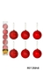 BOLA TABERNA WAVE 6CM 6PCS VERMELHO ZEIN REF.25946 (I+)