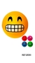 BOLA LEVE DTP0151 CORES DIVERAS EMOJIS 22CM DUTE REF.25361 (I)