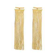 Brinco Dourado de Franja