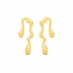 Brinco Dourado Orgânico de Gota