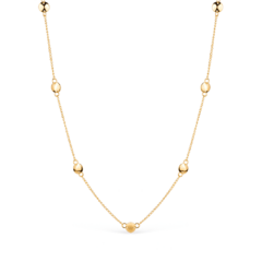 Colar Dourado Esferas 90cm