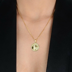 Colar Dourado Religioso Espirito Santo - comprar online