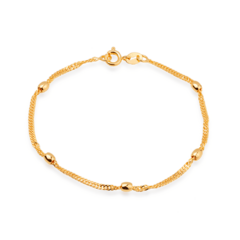 Pulseira Dourada de Bolinhas