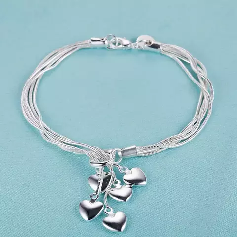 Pulseira de corrente românica para mulheres, prata esterlina 925, conta, moda, - comprar online