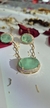 Conjunto Colar Brinco Verde Água - Adèle Acessórios