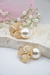 Brinco flor microzirconias e pérolas - loja online