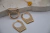 Conjunto anel e brincos quadrado com microzirconias - comprar online