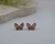 Conjunto anel e brinco borboleta colorida na internet