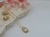 Conjunto colar e brinco gota cravejada