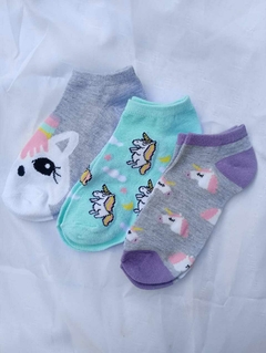 PACK X 3 MEDIAS UNICORNIO