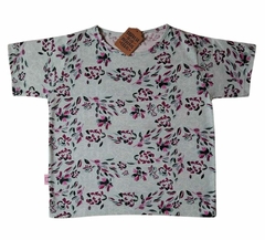 REMERA FLOWER AQUA