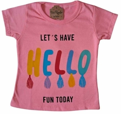 REMERA HELLO PINK
