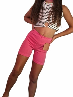 BIKER BÁSICA MINI FUCSIA - comprar online