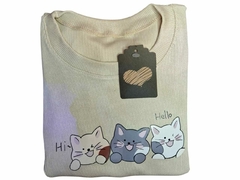 REMERA HELLO BEIGE en internet