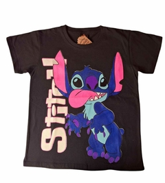 REMERA BRILLA EN LA OSCURIDAD DE STITCH