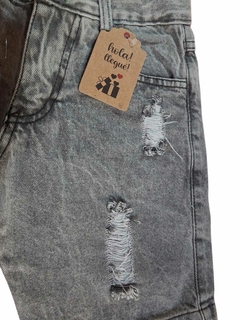BERMUDA DENIM URBAN GRIS OSCURO - Mini Malcriados