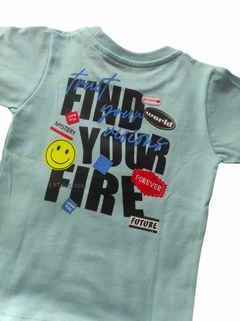 REMERA FIND YOUR FIRE CELESTE - comprar online