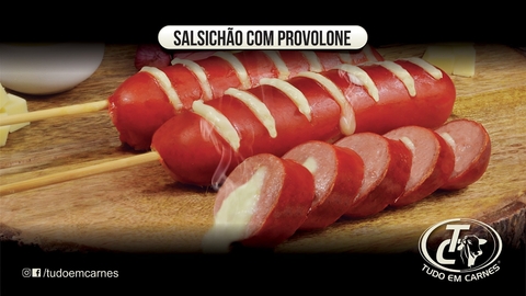 Espeto Salsichão Provolone - Pacote com 6 espetos