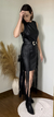 Imagem do VESTIDO COURO SINTÉTICO COM CINTO FRANJA