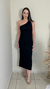 VESTIDO CANELADO MIDI COM ALÇAS NAS COSTAS - comprar online