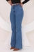 CALÇA JEANS FLARE MARMORIZADA COM CINTO - Borboleta Amarela Moda Feminina 