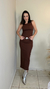 VESTIDO CANELADO MIDI DECOTE COSTAS - comprar online
