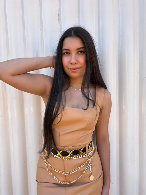 CROPPED CORSET COURO SINTÉTICO - comprar online