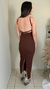 VESTIDO CANELADO MIDI DECOTE COSTAS