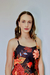 VESTIDO ESTAMPADO CURTO COM ABERTURA NAS COSTAS