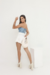 CROPPED TOP JEANS - Borboleta Amarela Moda Feminina 