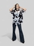 MAXI T-SHIRT TULE ESTAMPA COW PRINT - comprar online