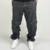Calça Jeans Balão Cargo Compton Recorte Logo - Preto - comprar online