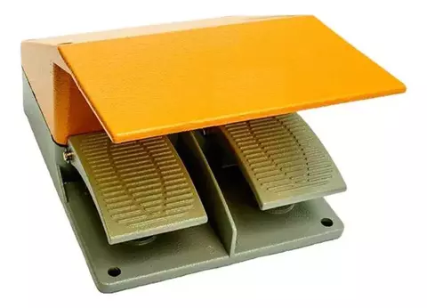 PEDALEIRA INTERRUPTOR METAL DUPLO C/ PROTEÇÃO PARCIAL (REVERSÍVEL) SFM-15