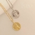 Pingente redondo avulso de Nossa Senhora das Lágrimas banho de ouro 18k ou ródio.