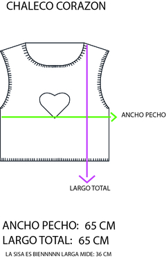 Imagen de CHALECO CORAZON DURAZNO